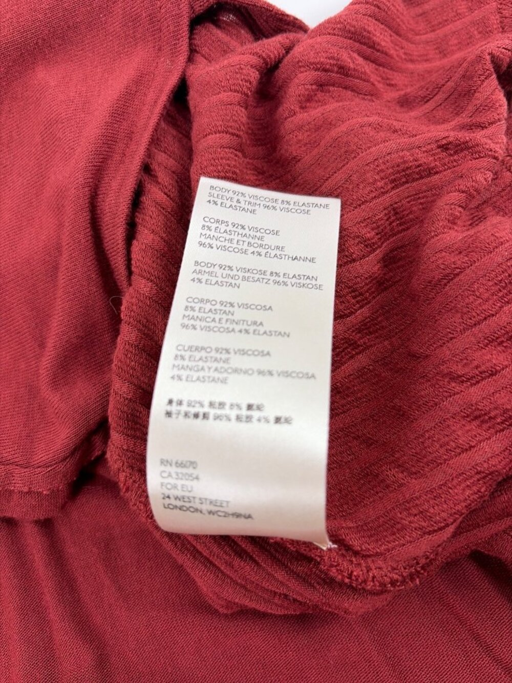 Free People Birdie Henley Top V-Neck Tunic COWBOY Red Women Small Boho Flowy - Picture 5 of 9